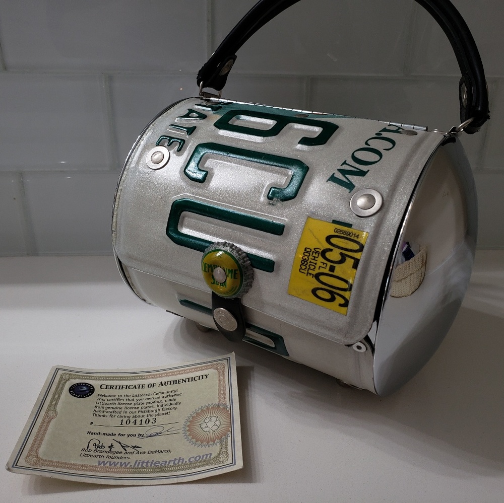 Used Florida license plate handbag